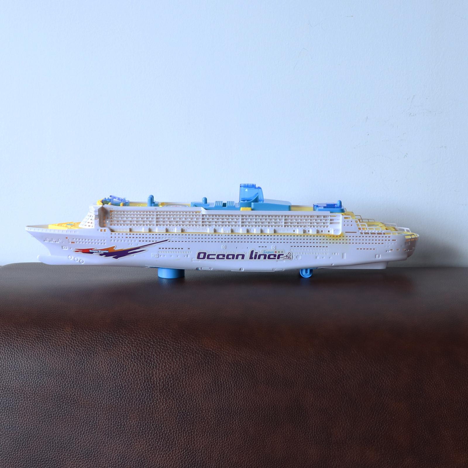 Ocean Liner Ship Boat Electric Toy Flashing LED Lights whistling Sounds Gift