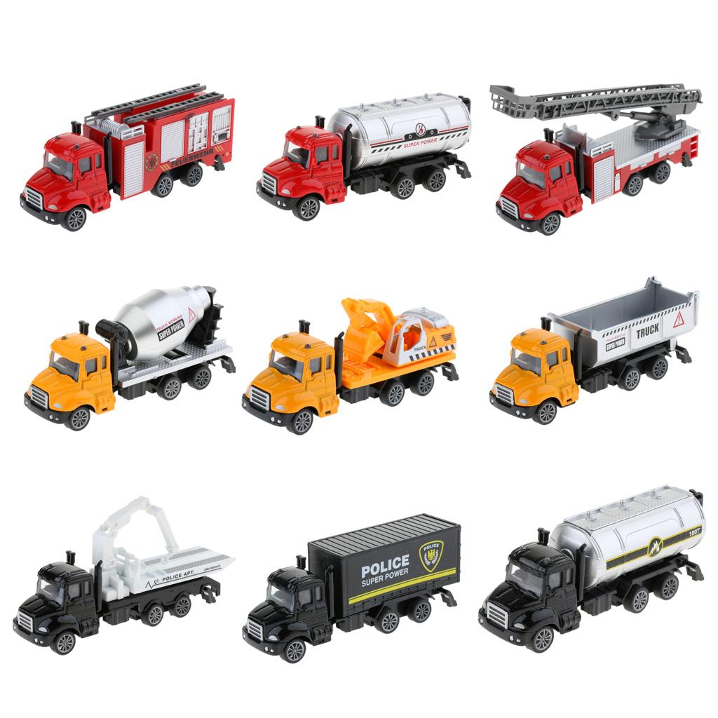 1:64 Alloy Pull Back Car Construction Vehicle Toy for Kids Gift Cement Truck