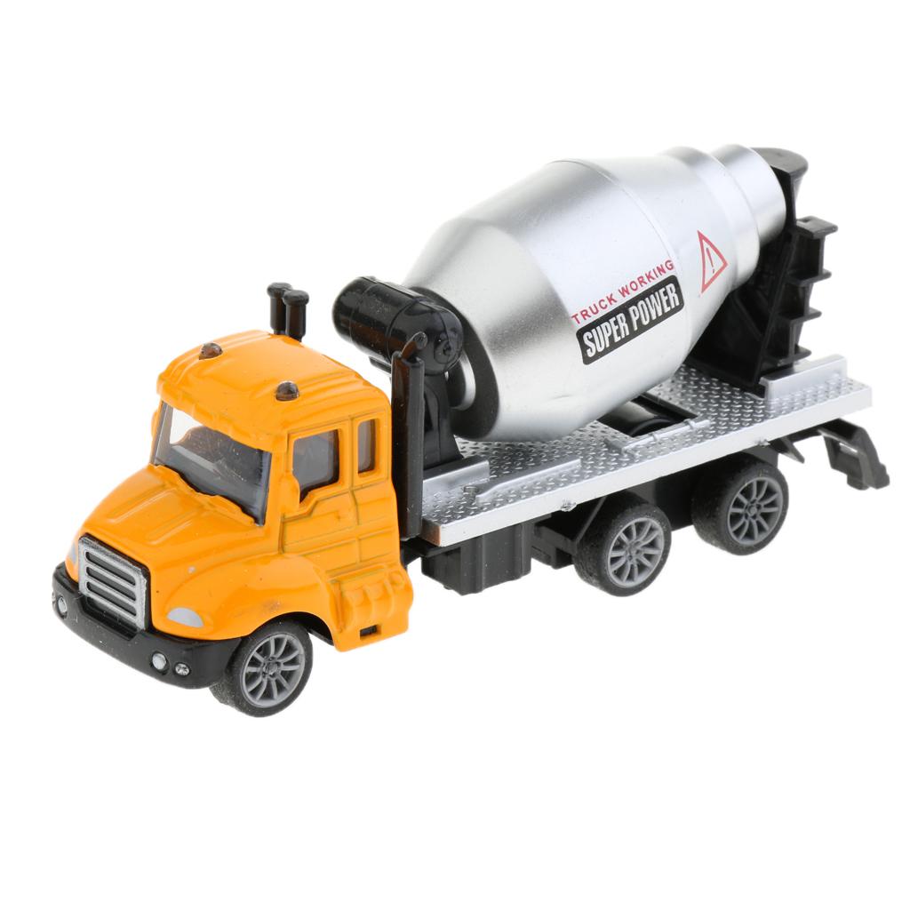 1:64 Alloy Pull Back Car Construction Vehicle Toy for Kids Gift Cement Truck