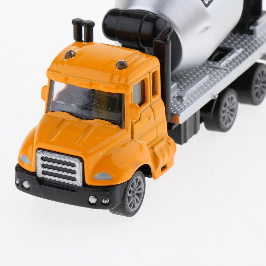 1:64 Alloy Pull Back Car Construction Vehicle Toy for Kids Gift Cement Truck