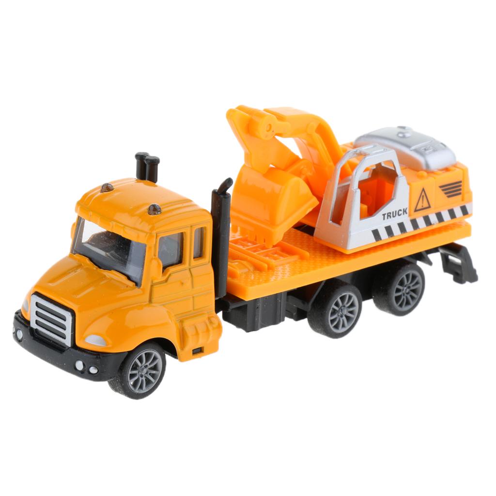 1:64 Alloy Pull Back Car Construction Vehicle Toy for Kids Gift Excavator