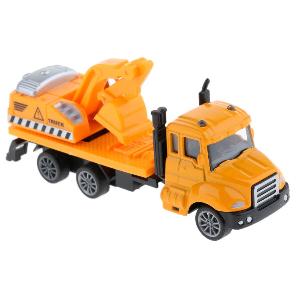 1:64 Alloy Pull Back Car Construction Vehicle Toy for Kids Gift Excavator