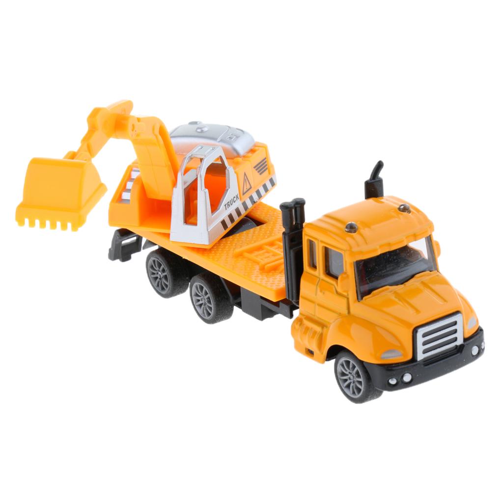 1:64 Alloy Pull Back Car Construction Vehicle Toy for Kids Gift Excavator