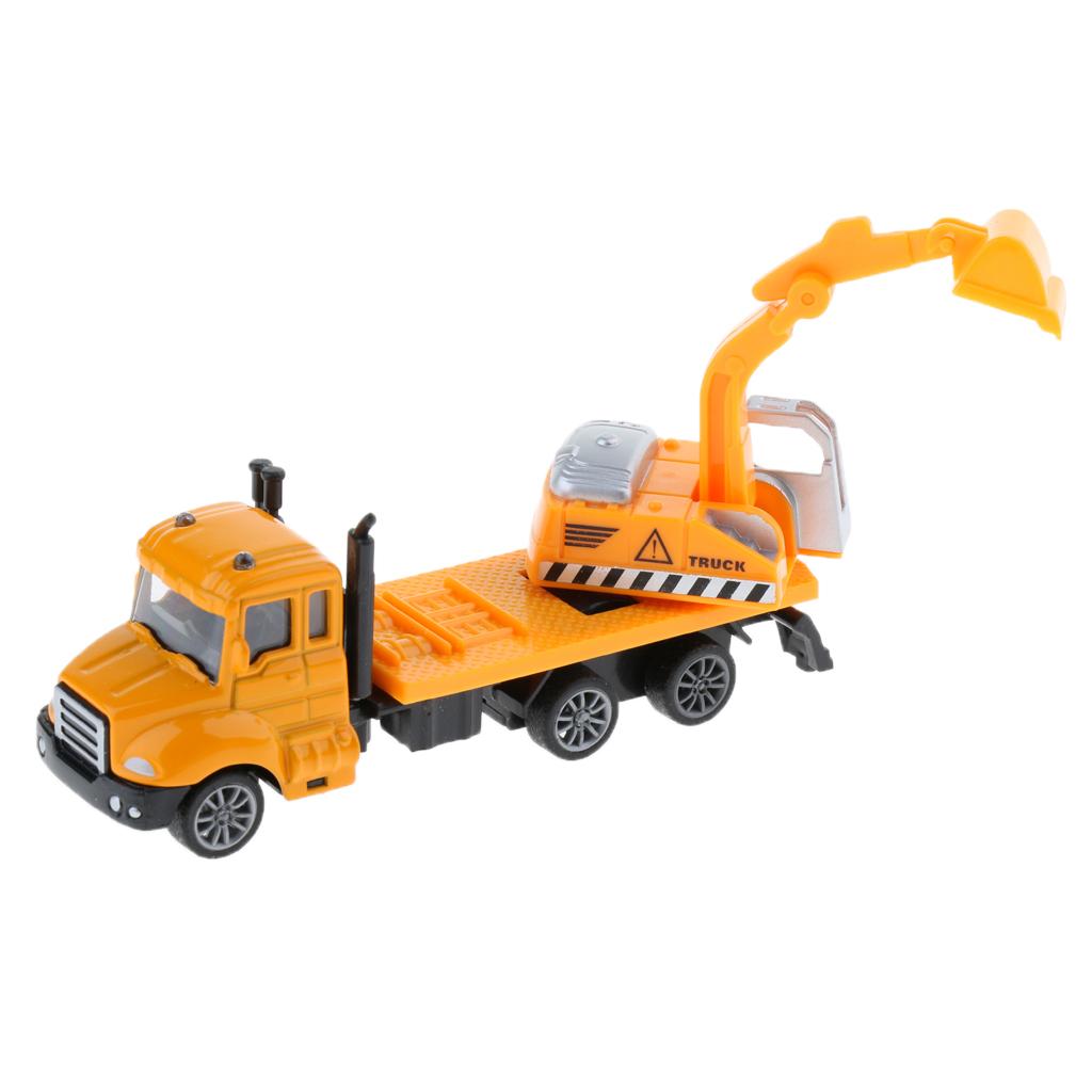 1:64 Alloy Pull Back Car Construction Vehicle Toy for Kids Gift Excavator