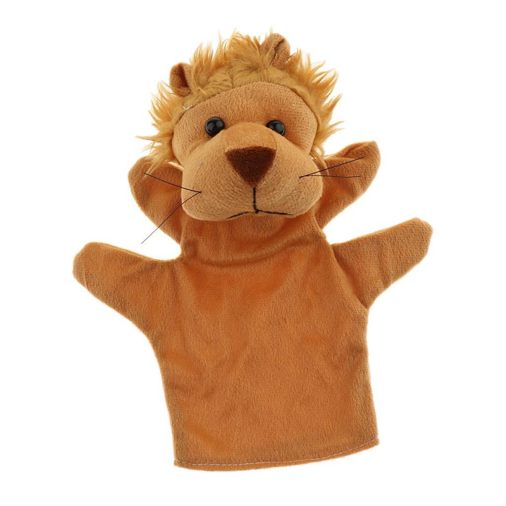 Story Learning Kids Zoo Plush Toy Animal Hand Glove Puppets Lion