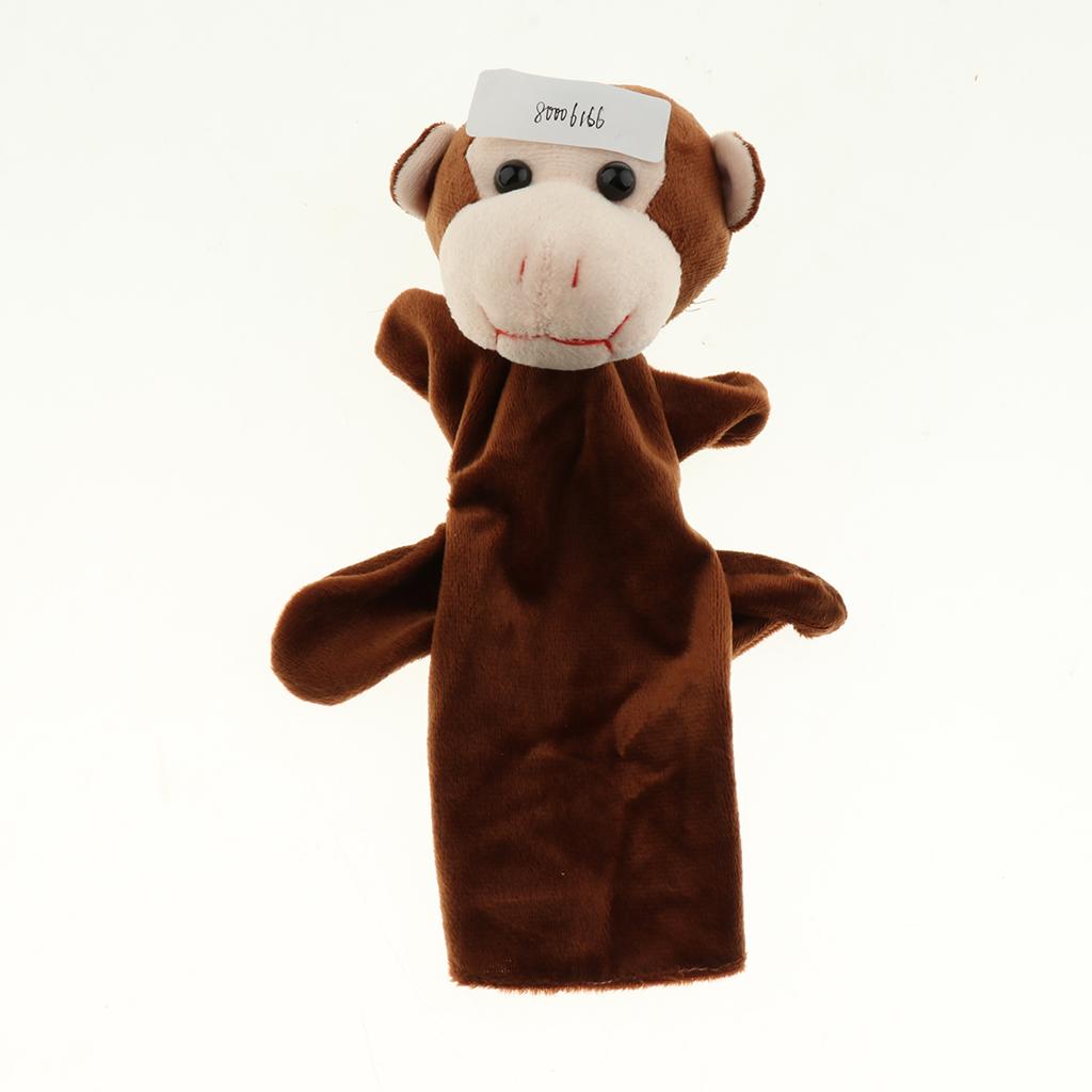 Story Learning Kids Zoo Plush Toy Animal Hand Glove Puppets Monkey