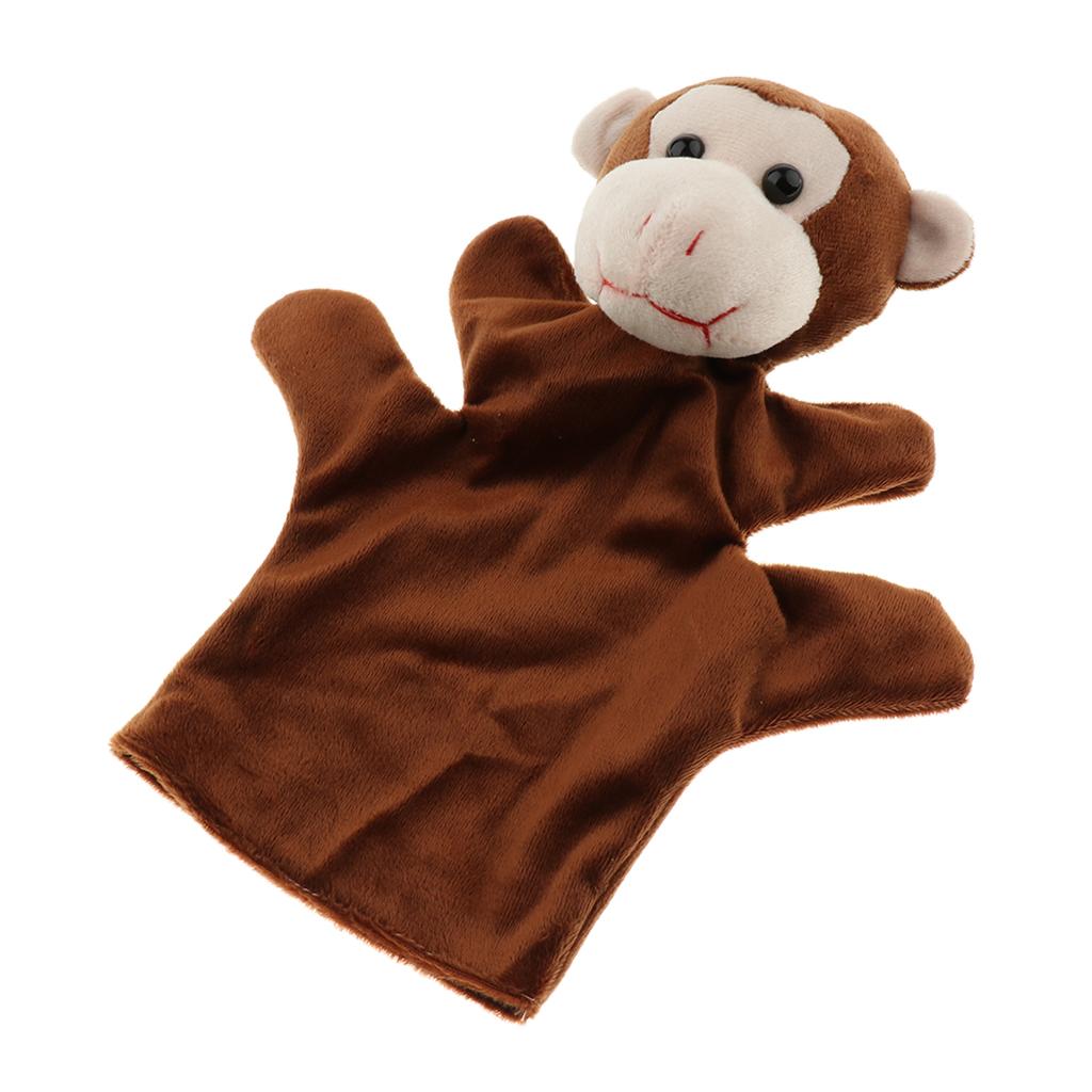 Story Learning Kids Zoo Plush Toy Animal Hand Glove Puppets Monkey
