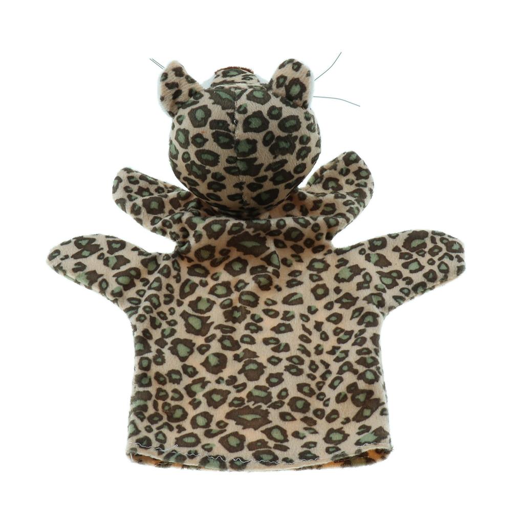 Story Learning Kids Zoo Plush Toy Animal Hand Glove Puppets Leopard