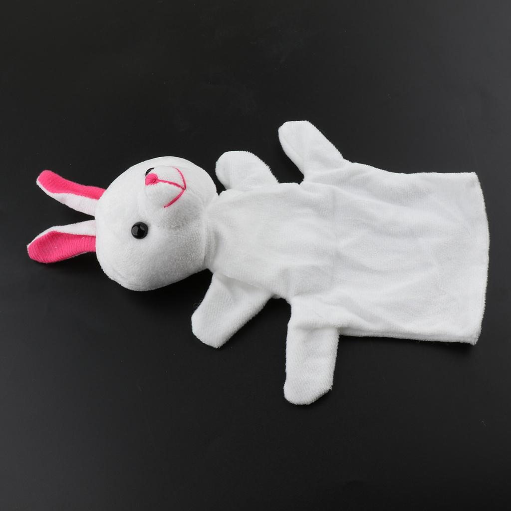 Soft Plush Animal Hand Puppets for Kids Adults Imaginative Play Gift Rabbit