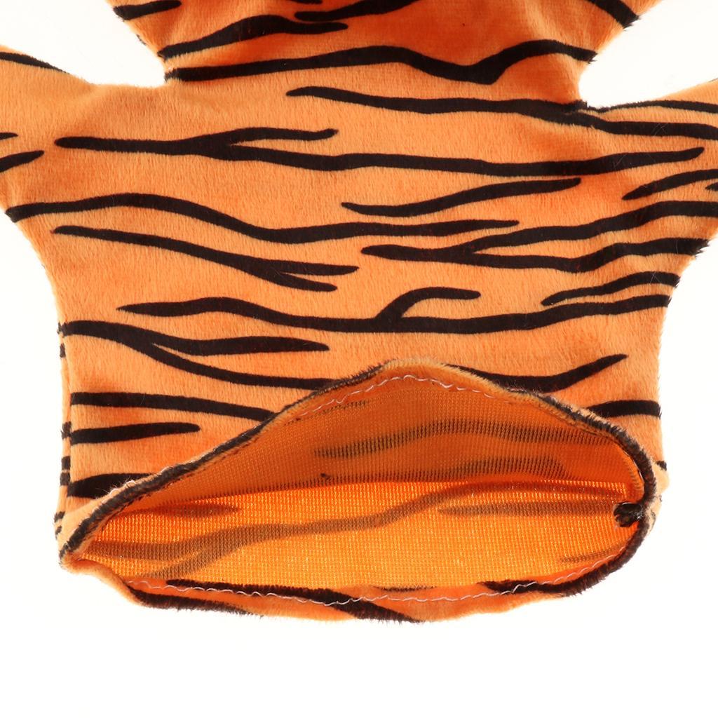 Soft Plush Animal Hand Puppets for Kids Adults Imaginative Play Gift Tiger