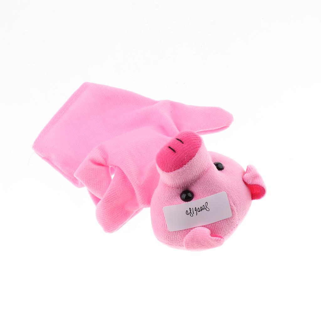 Soft Plush Animal Hand Puppets for Kids Adults Imaginative Play Gift Pig