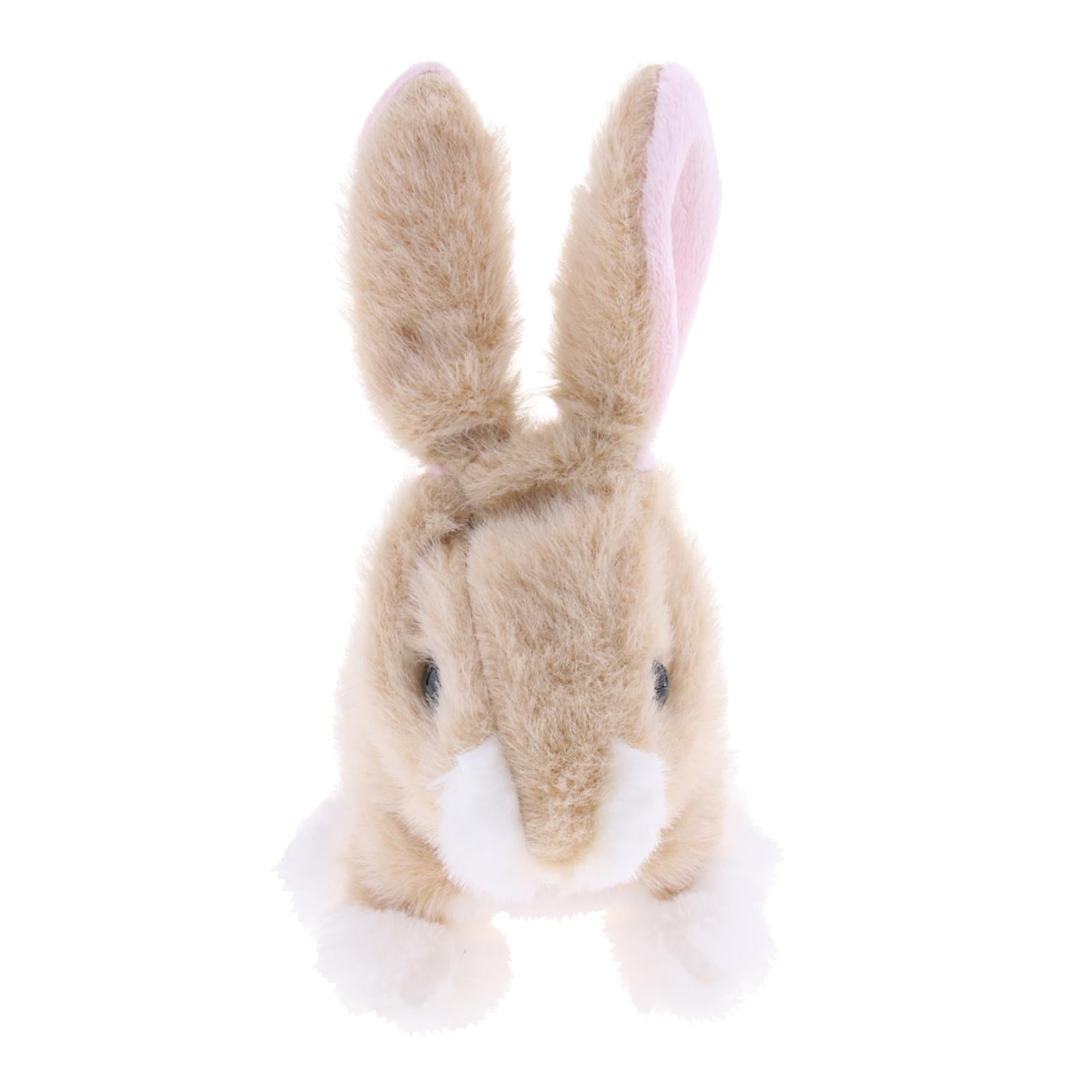 Cuddly Electronic Interactive Naughty Rabbit Toys Electric Robotic Pets Walk, Waggle Ears, & Move Nose for Children Gift