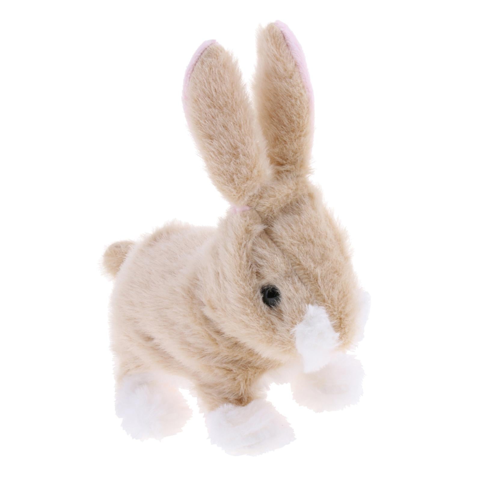 Cuddly Electronic Interactive Naughty Rabbit Toys Electric Robotic Pets Walk, Waggle Ears, & Move Nose for Children Gift