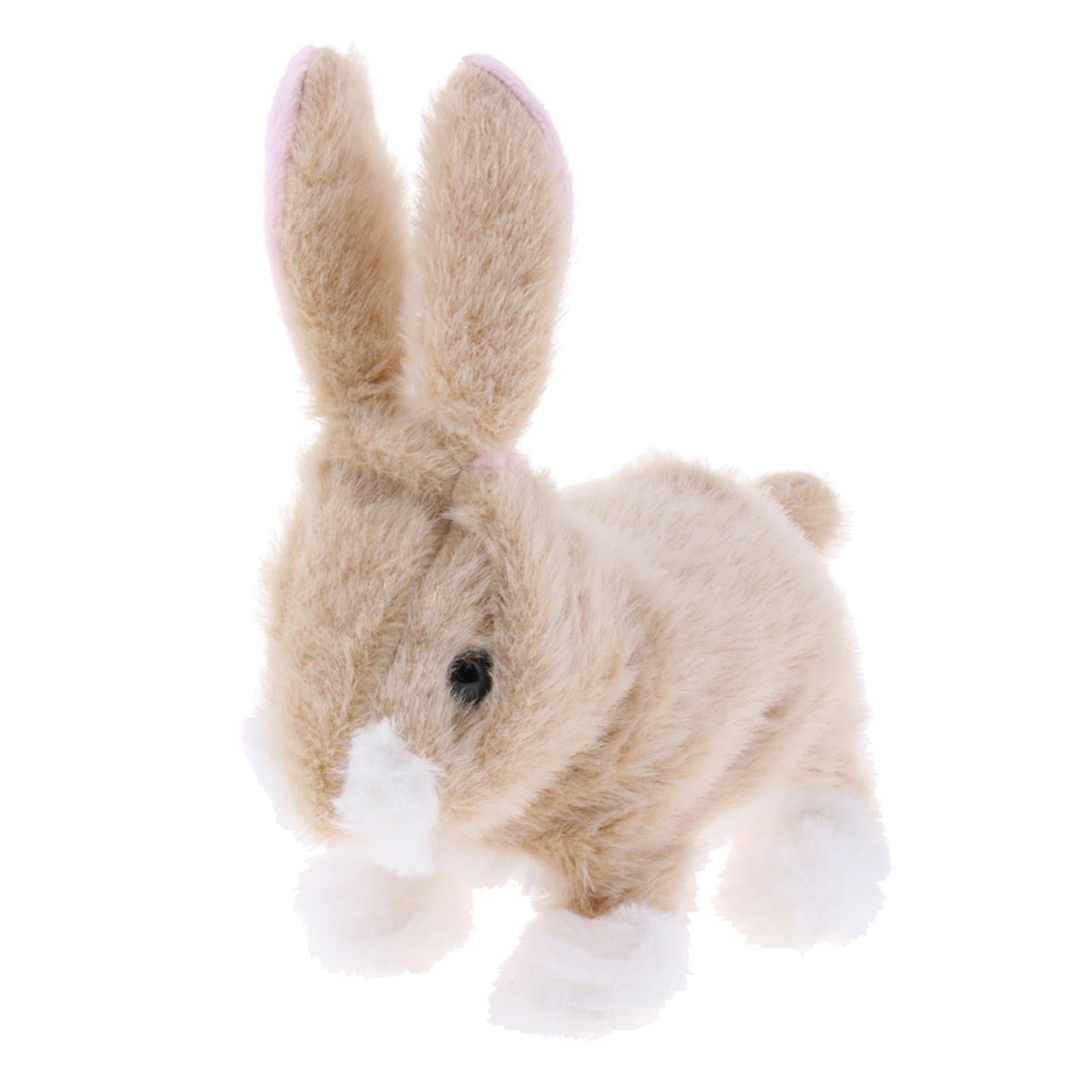 Cuddly Electronic Interactive Naughty Rabbit Toys Electric Robotic Pets Walk, Waggle Ears, & Move Nose for Children Gift