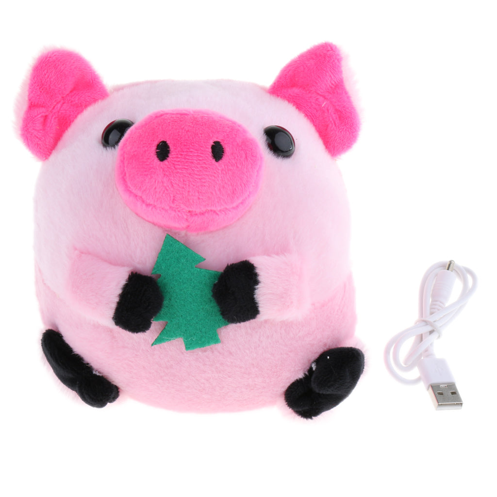 Plush Bouncing & Talking Animal Doll Kids Baby Interactive Toy Gift Piggy