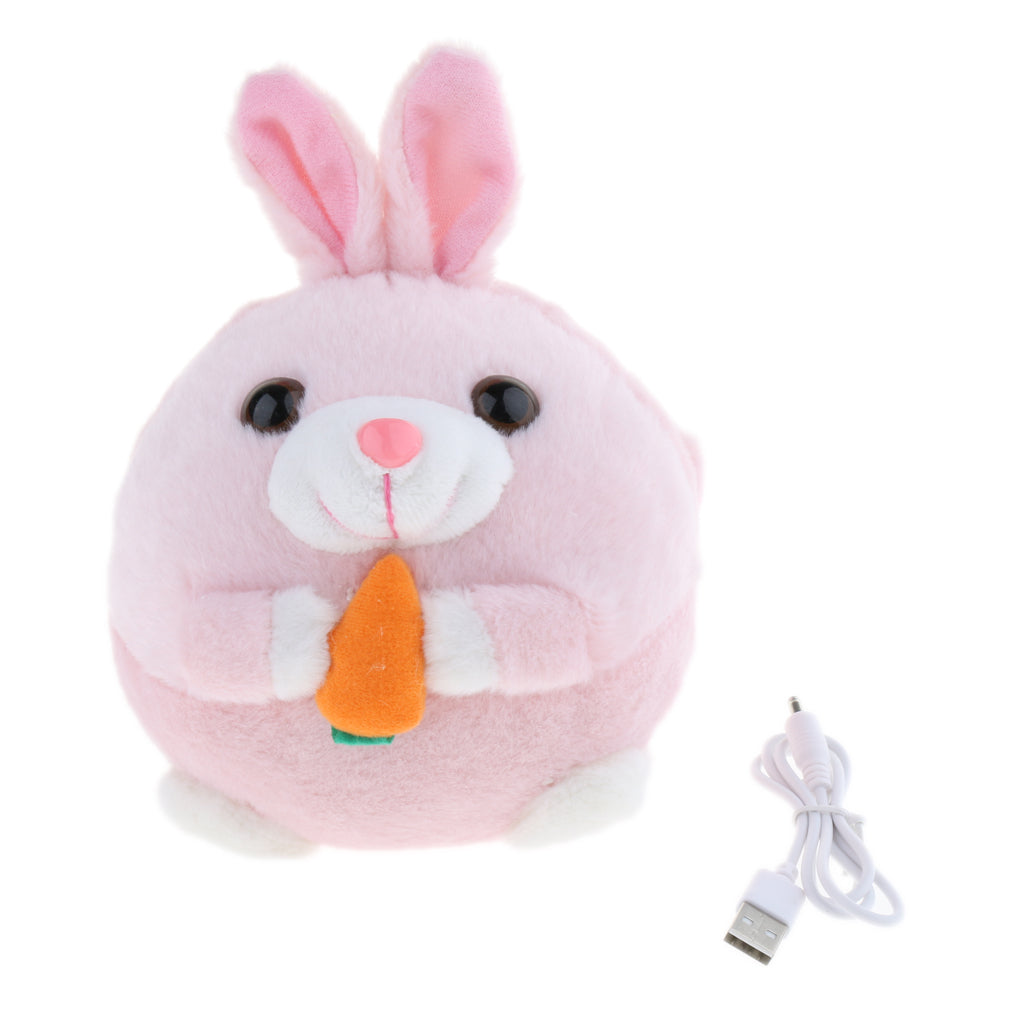 Plush Bouncing & Talking Animal Doll Kids Baby Interactive Toy Gift Rabbit