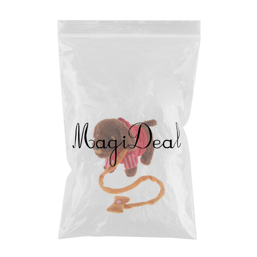 Kids Plush Electronic Pets Leash Remote Control Walking Teddy Dog Red