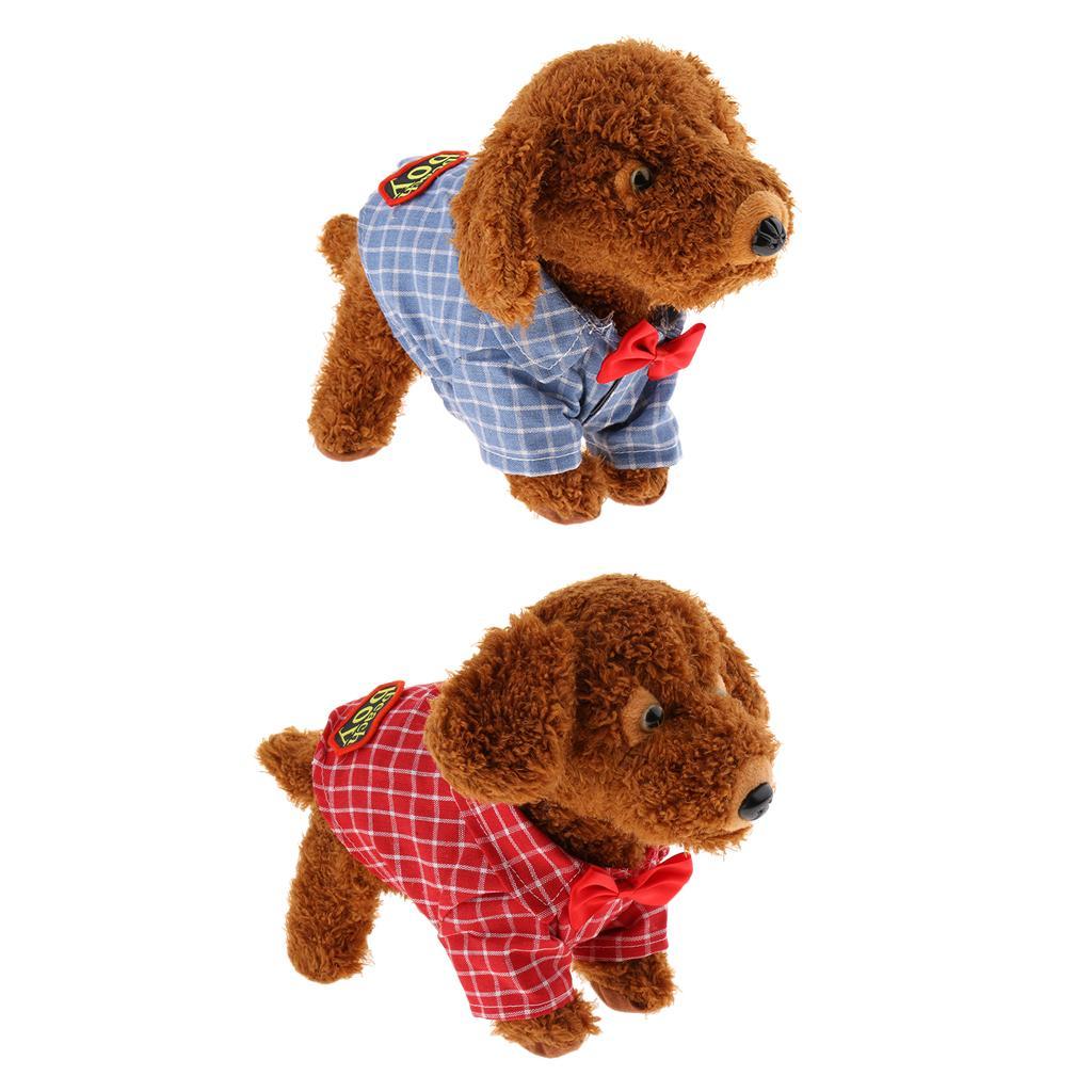 Intelligent Sound Control Simulation Electronic Plush Walk Pet Dog Toy Blue