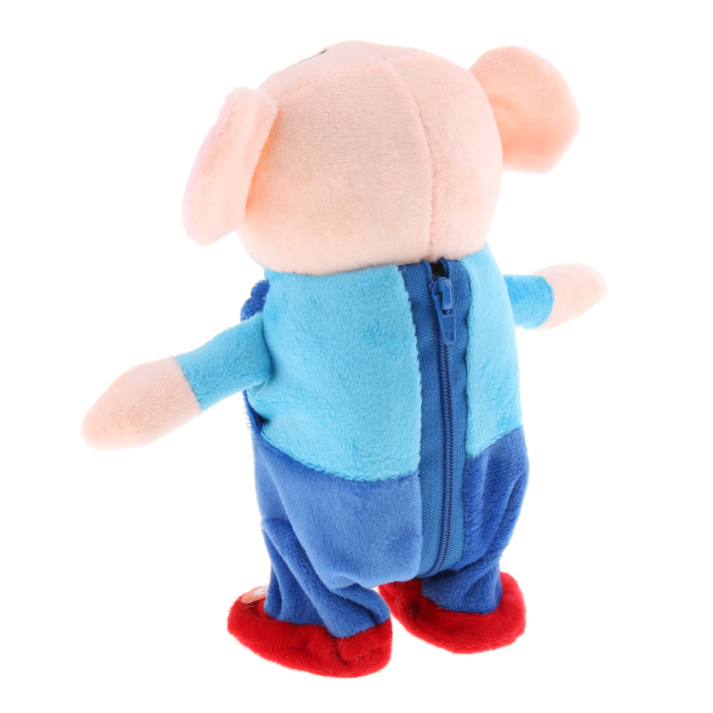 Pig Electric Speaker Sound Piggy Music Toy Blue Pig with 72 Songs