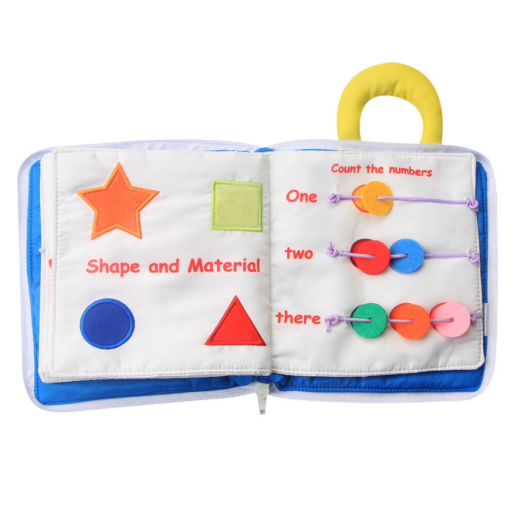 Soft Baby Books Touch and Feel Cloth Book, 3D Books Fabric Activity for Baby /Toddler, Learning to Sensory Book、Life Skill Boys and Girls