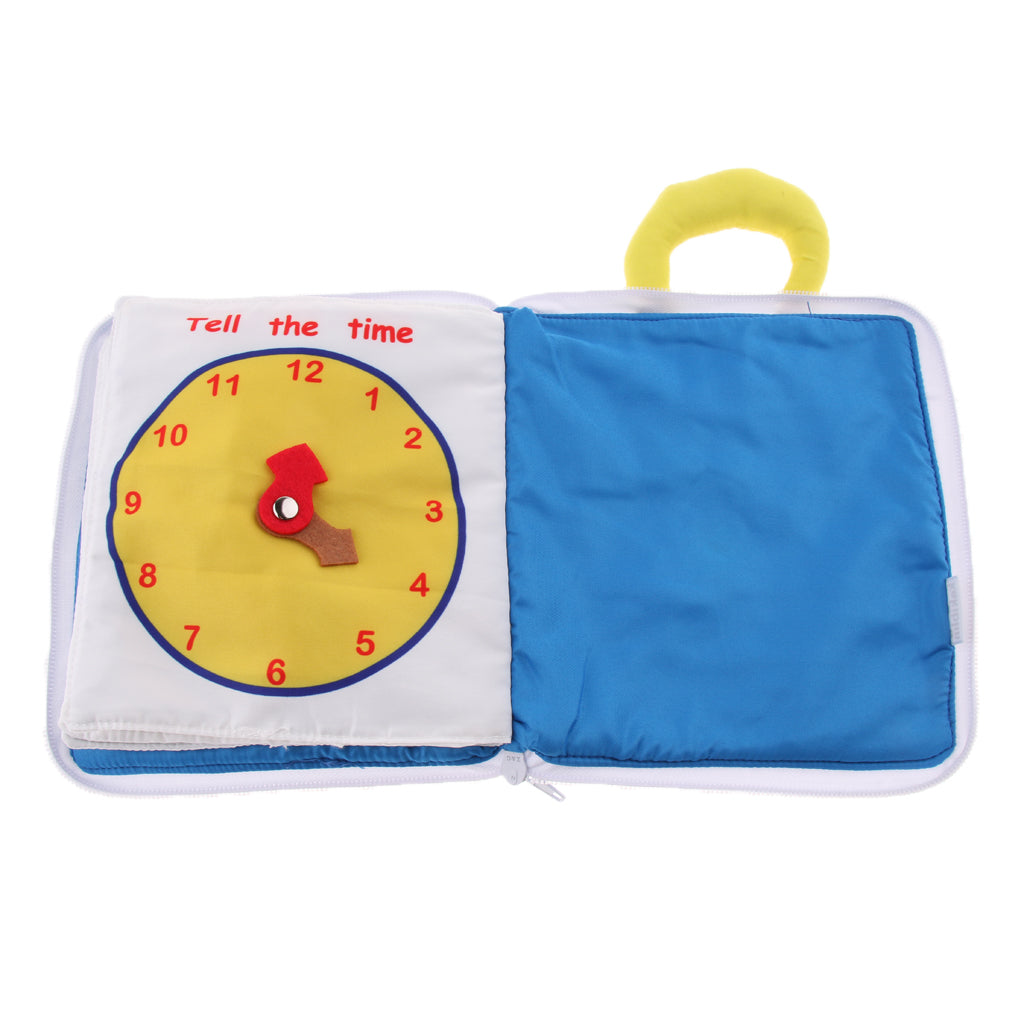 Soft Baby Books Touch and Feel Cloth Book, 3D Books Fabric Activity for Baby /Toddler, Learning to Sensory Book、Life Skill Boys and Girls