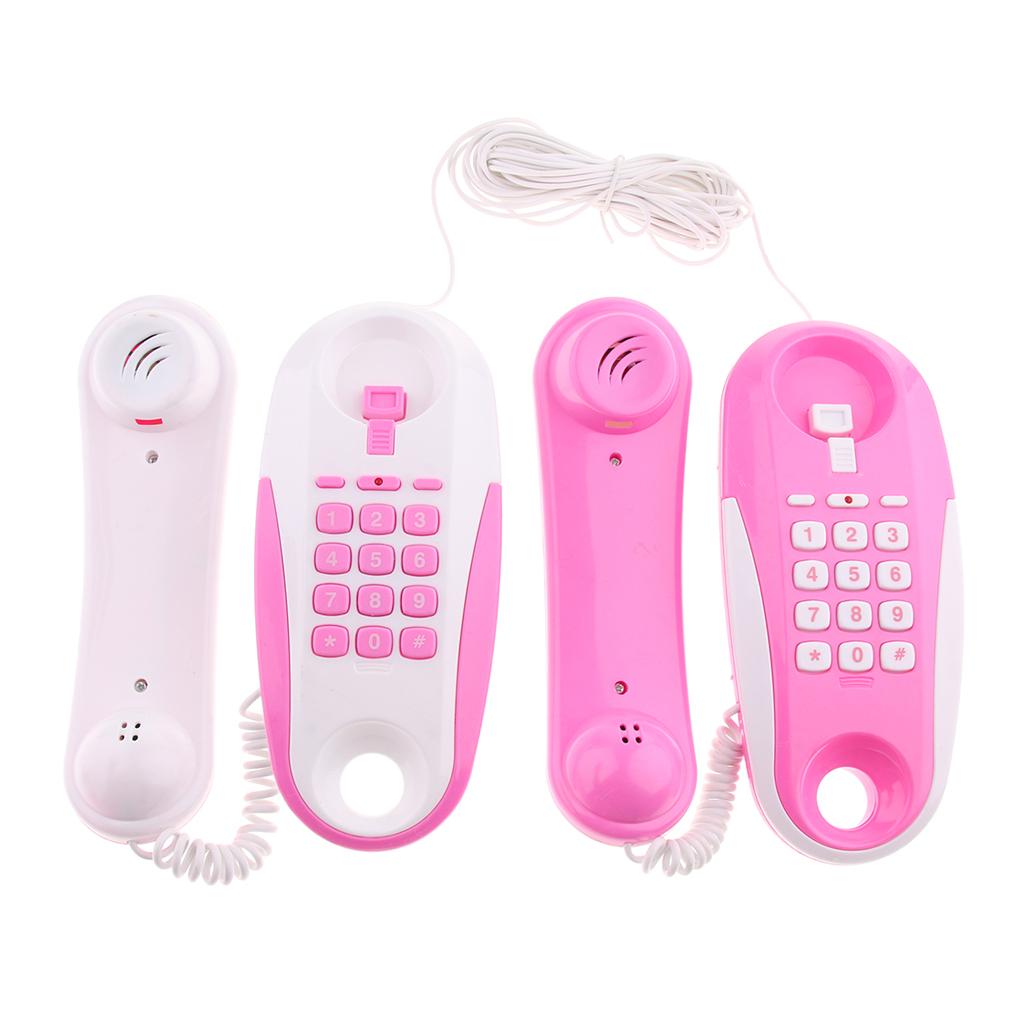 Intercom Simulation Phone Call Interactive Toys for Children Gift Pink