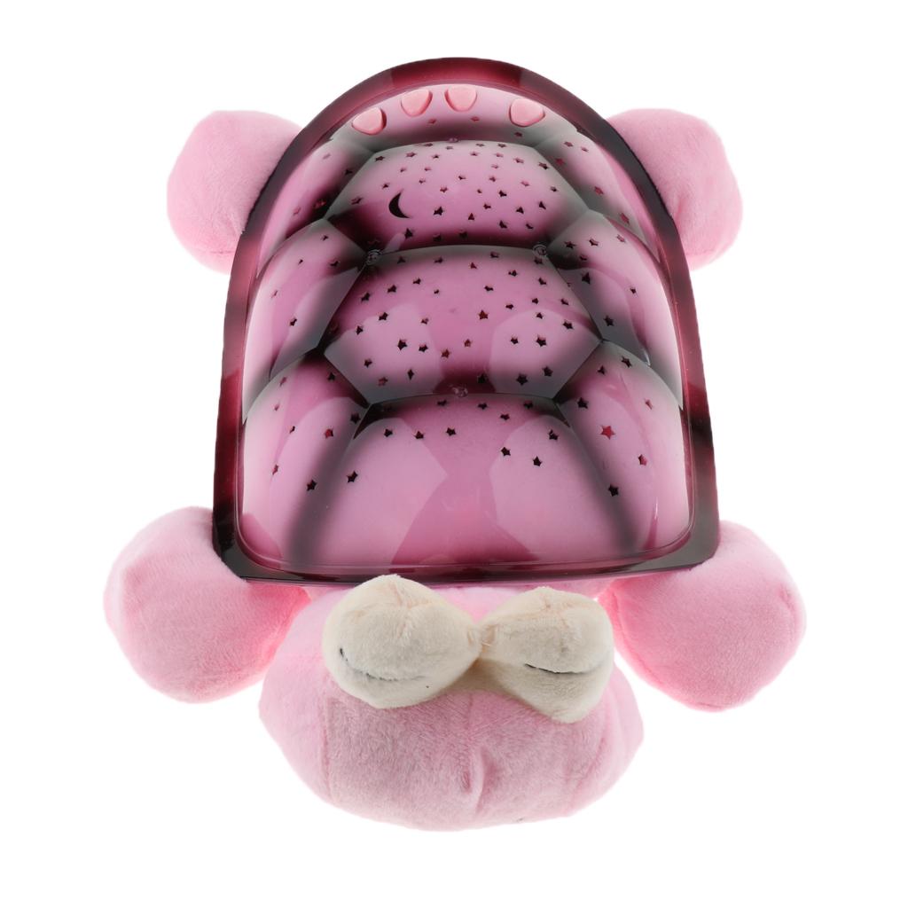 Baby Infant Kids Music Projector Night Light Lamp Animal Toy Pink Snail