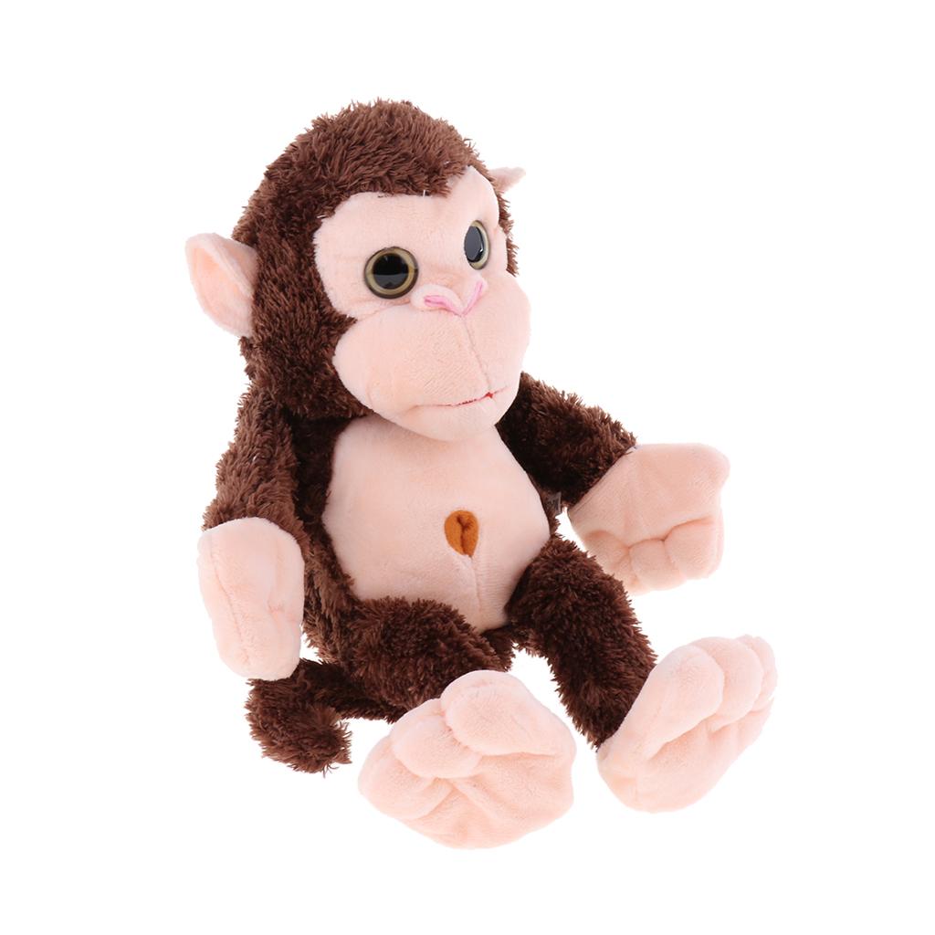 7.48 inch Electronic Plush Stuffed Animal Developmental Baby Toy - Naughty Farting Monkey