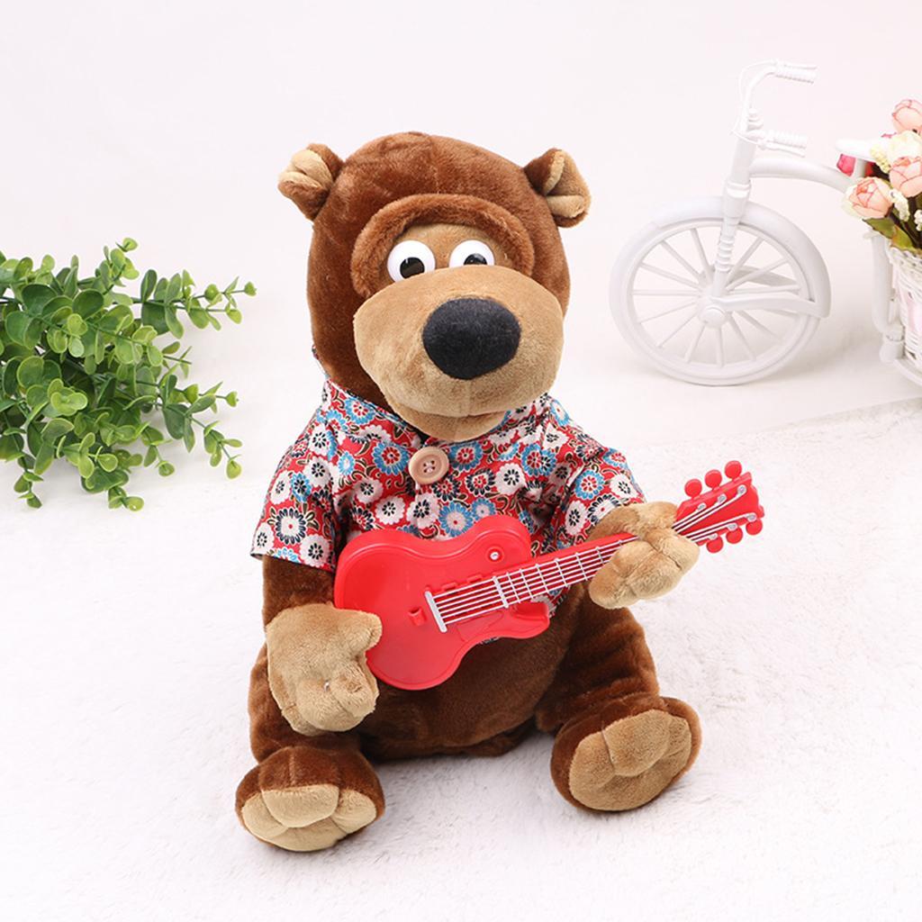 Singing Shaking Bear Stuffed Animal Plush Doll Toy for Kids Birthday Gift