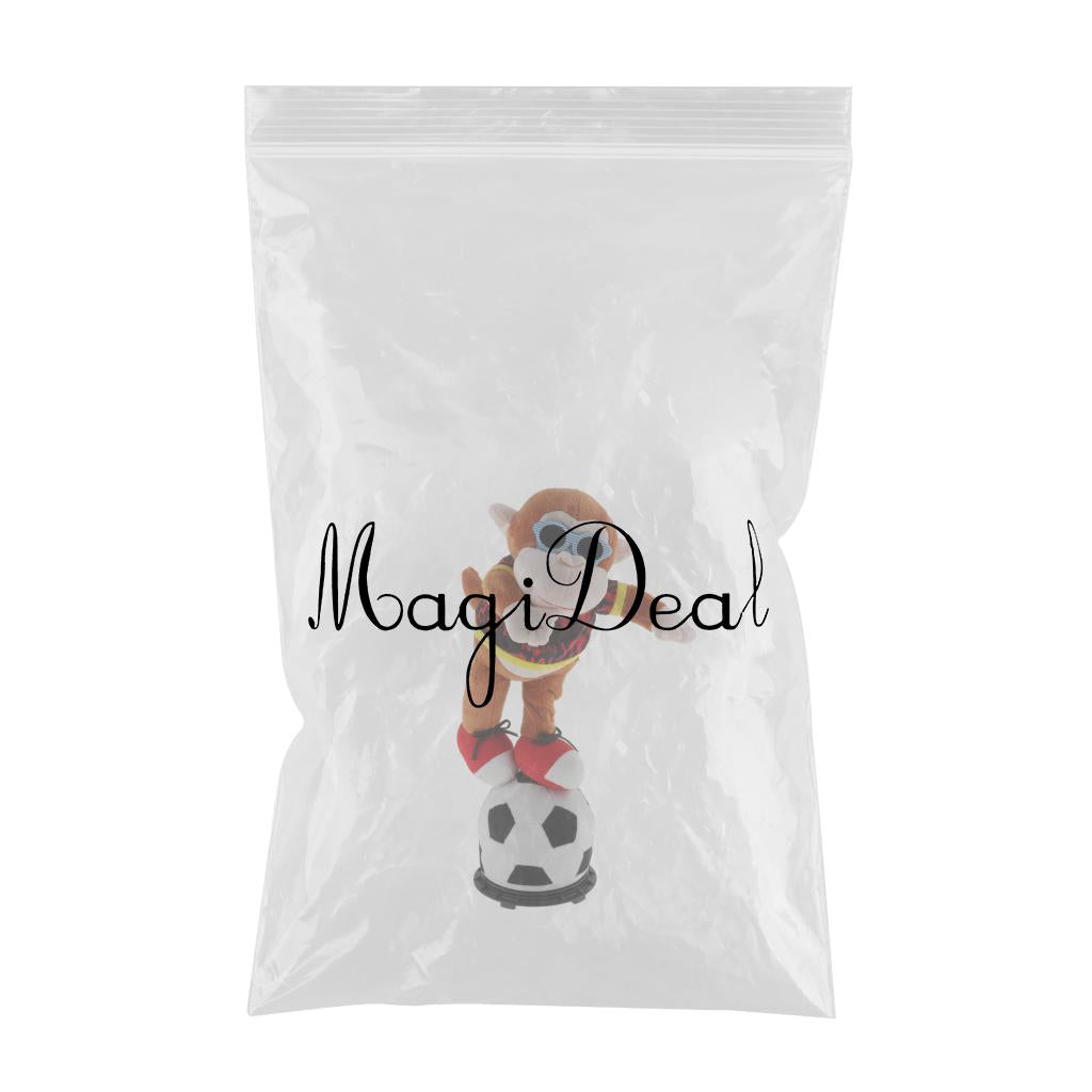 Interactive Dancing Football Doll Plush Stuffed Animal Electronic Pets Figure Model Toy Home Desk Decor Ornament - Monkey