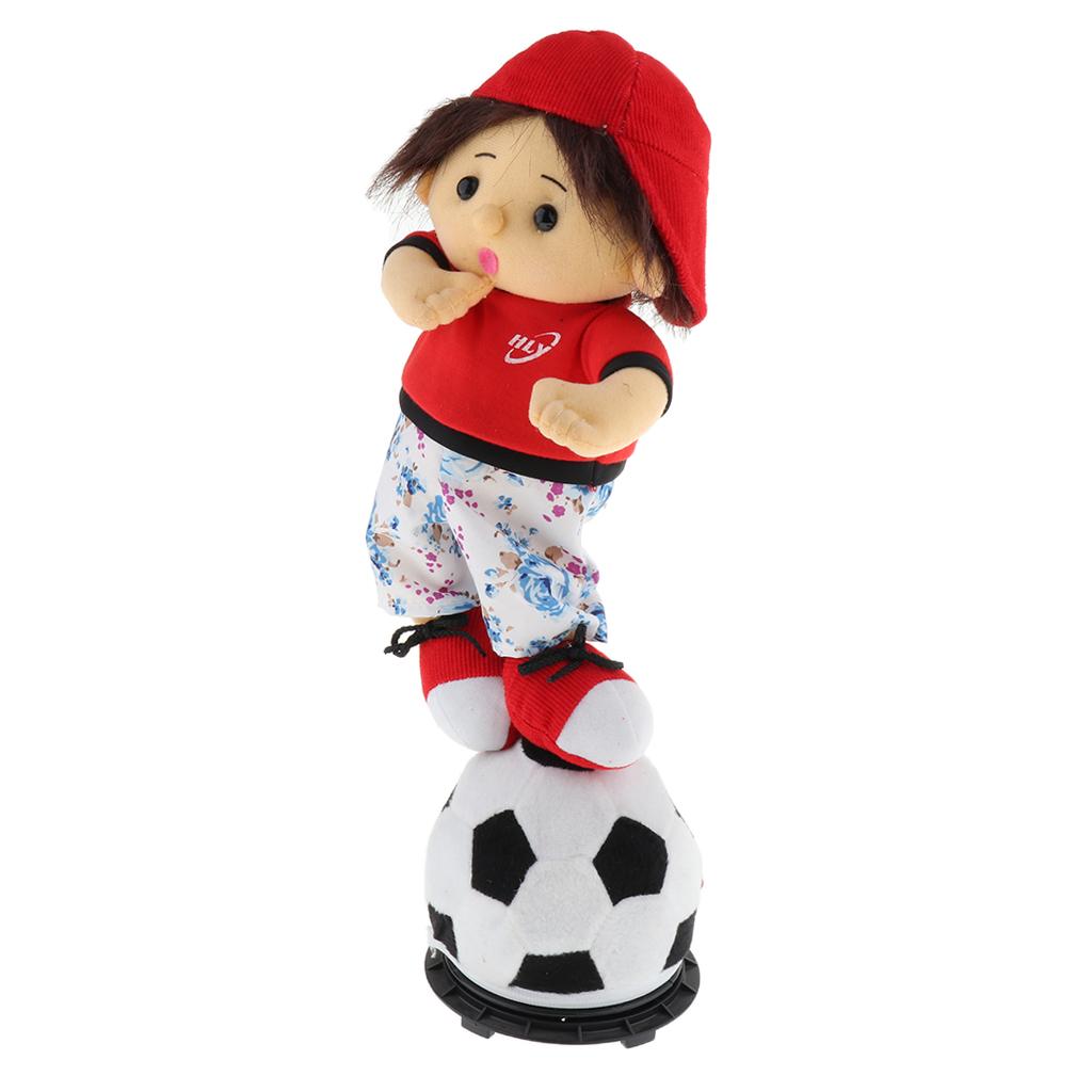 Interactive Dancing Football Doll Plush Stuffed Animal Electronic Pets Figure Model Toy Home Desk Decor Ornament - Boy