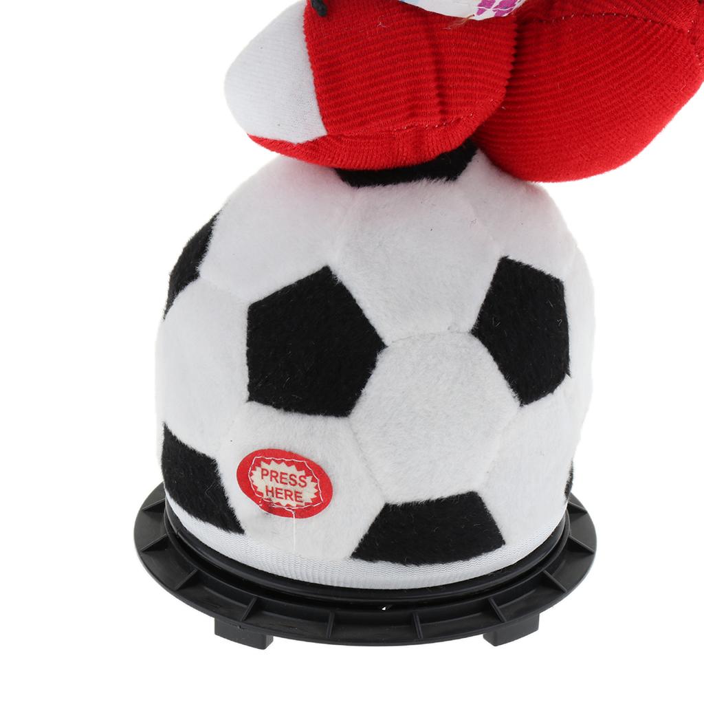 Interactive Dancing Football Doll Plush Stuffed Animal Electronic Pets Figure Model Toy Home Desk Decor Ornament - Boy