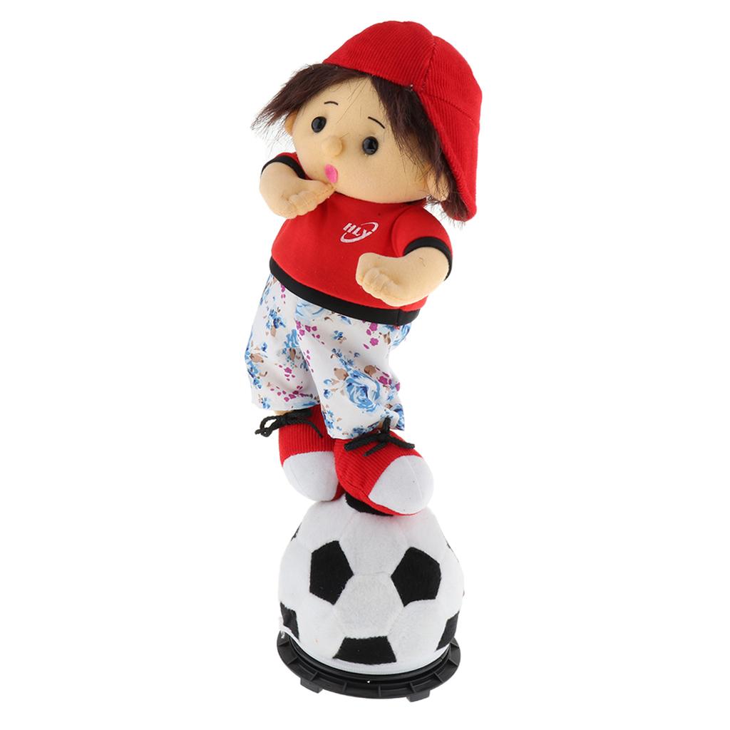 Interactive Dancing Football Doll Plush Stuffed Animal Electronic Pets Figure Model Toy Home Desk Decor Ornament - Boy