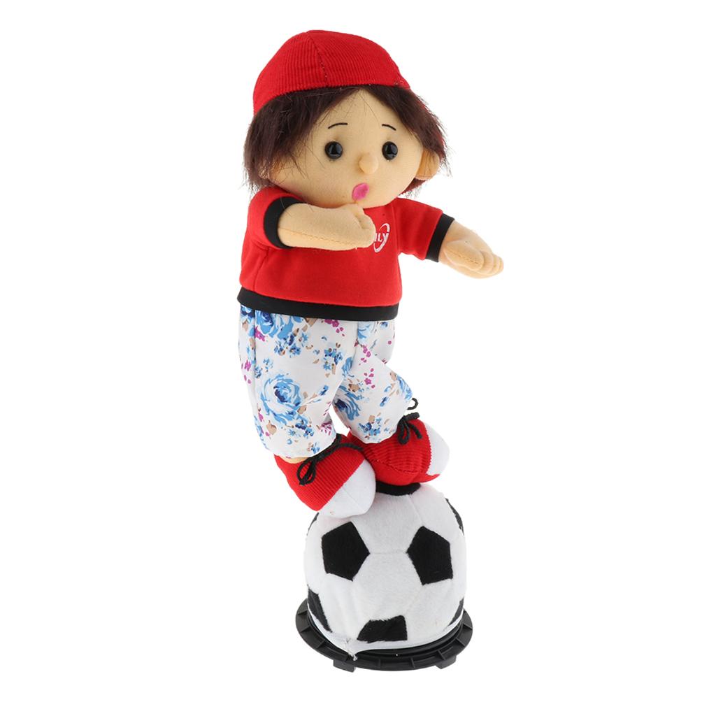 Interactive Dancing Football Doll Plush Stuffed Animal Electronic Pets Figure Model Toy Home Desk Decor Ornament - Boy