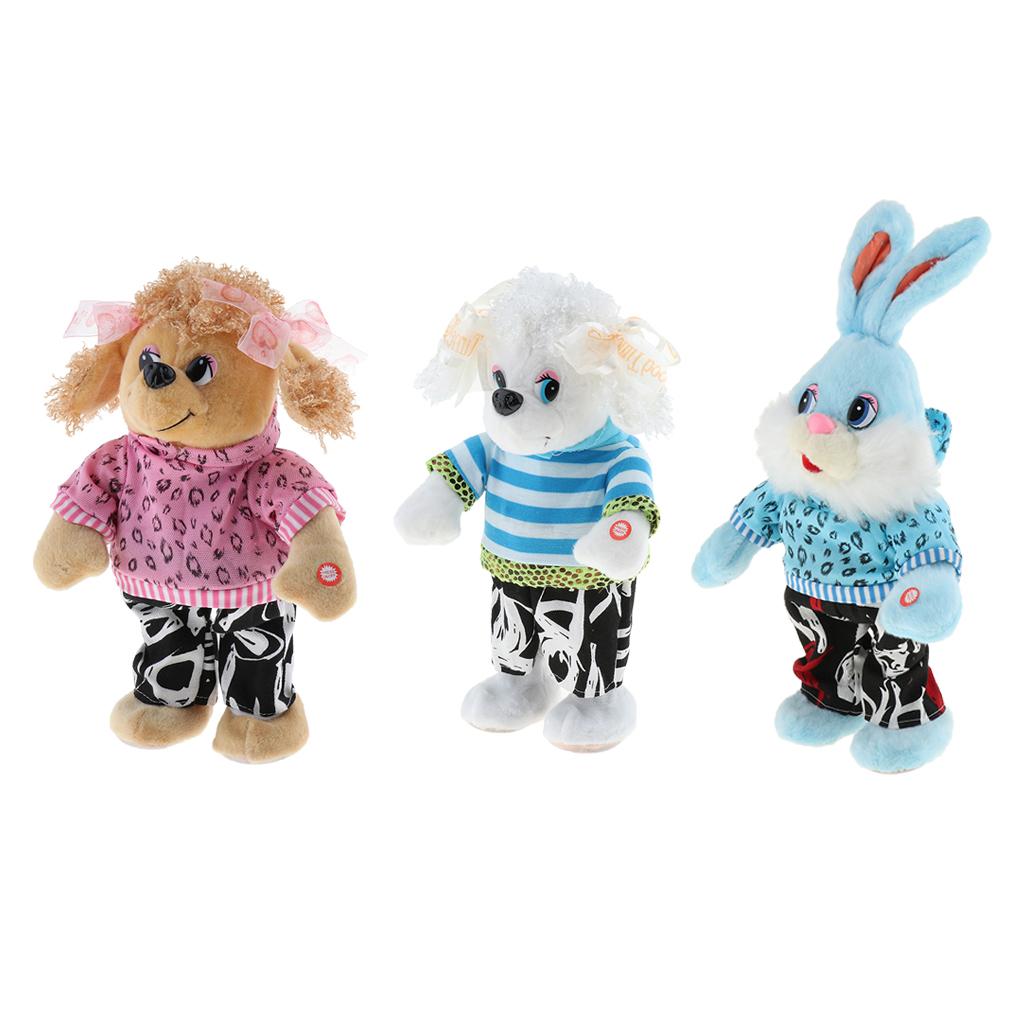 Lovely Electric Dancing Music Plush Animal Dolls For Baby Kids Gift Dog 1