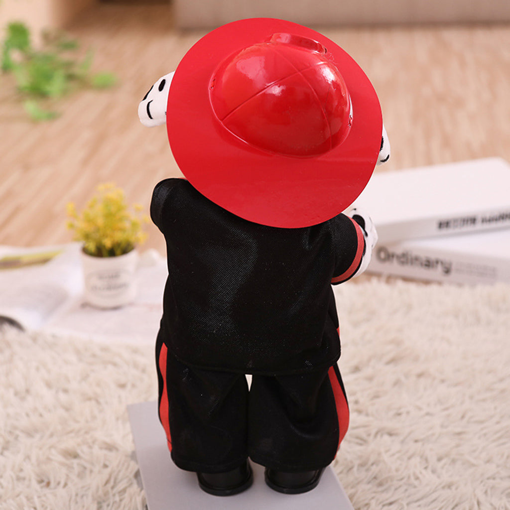 Interactive Dancing Firefighter Puppy Plush Stuffed Animal Electronic Pets Figure Model Toy Home Desk Decor Ornament