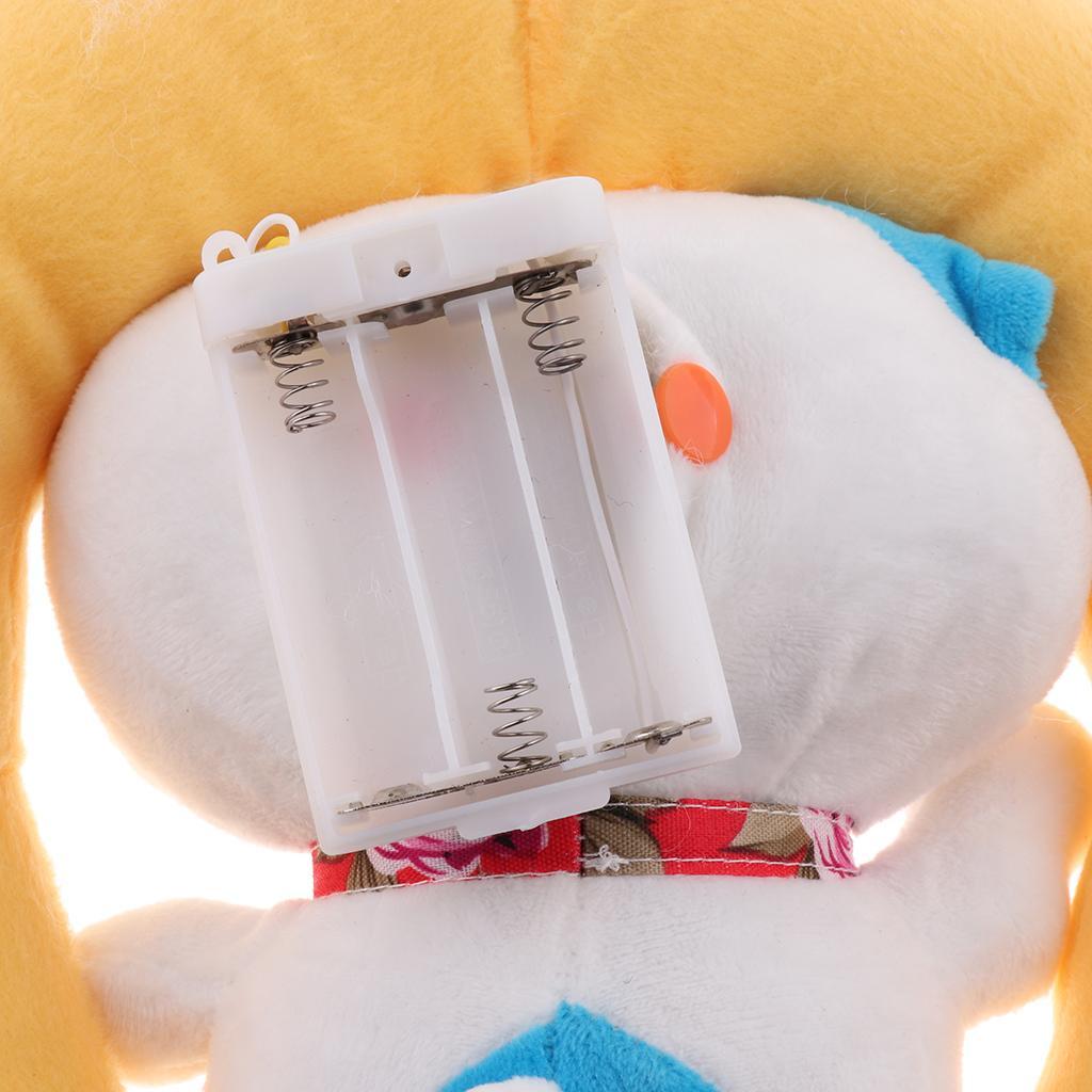 Adorable Plush Stuffed Fortune Cat Electric Animal Toy - Motion Sensor Door Bell Shop Store Visitor Welcome Doll
