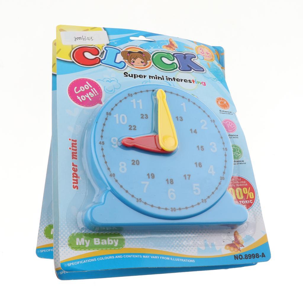 Plastic Teaching Clock Number & Time Puzzles Toy Time Educational Aids Gift