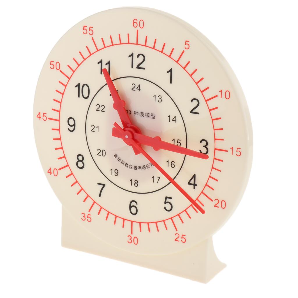Educational Graduated Teaching Clock Demonstration Learning Time with Linkage Clock Hand for Baby Children