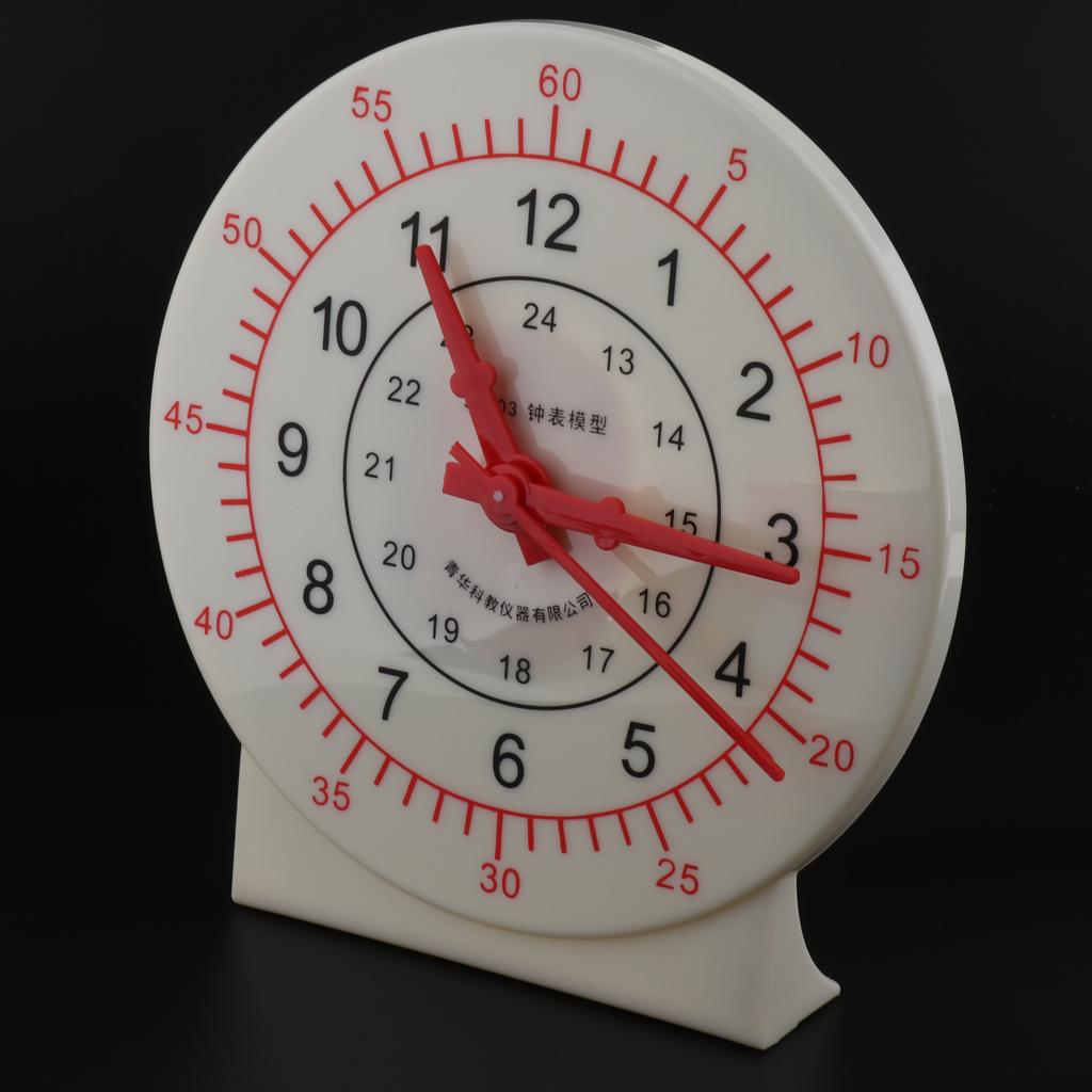 Educational Graduated Teaching Clock Demonstration Learning Time with Linkage Clock Hand for Baby Children