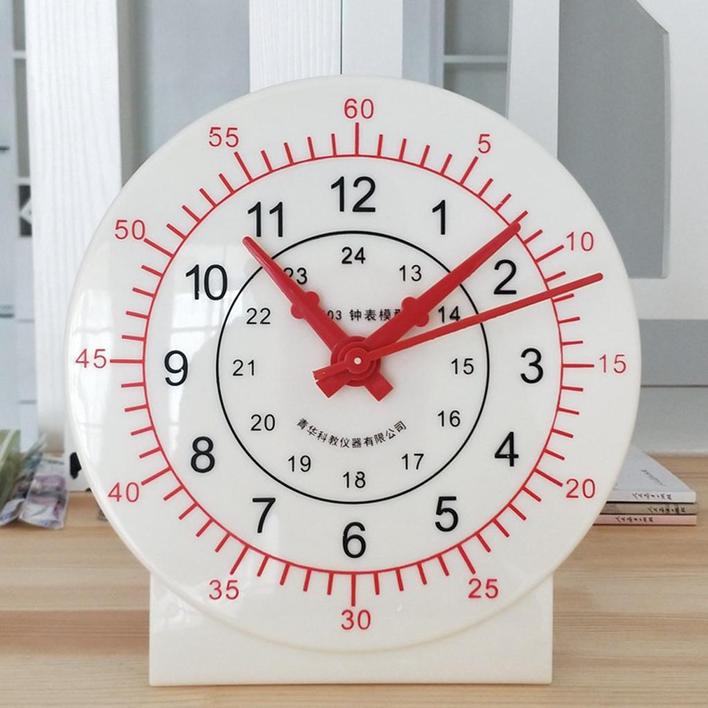 Educational Graduated Teaching Clock Demonstration Learning Time with Linkage Clock Hand for Baby Children