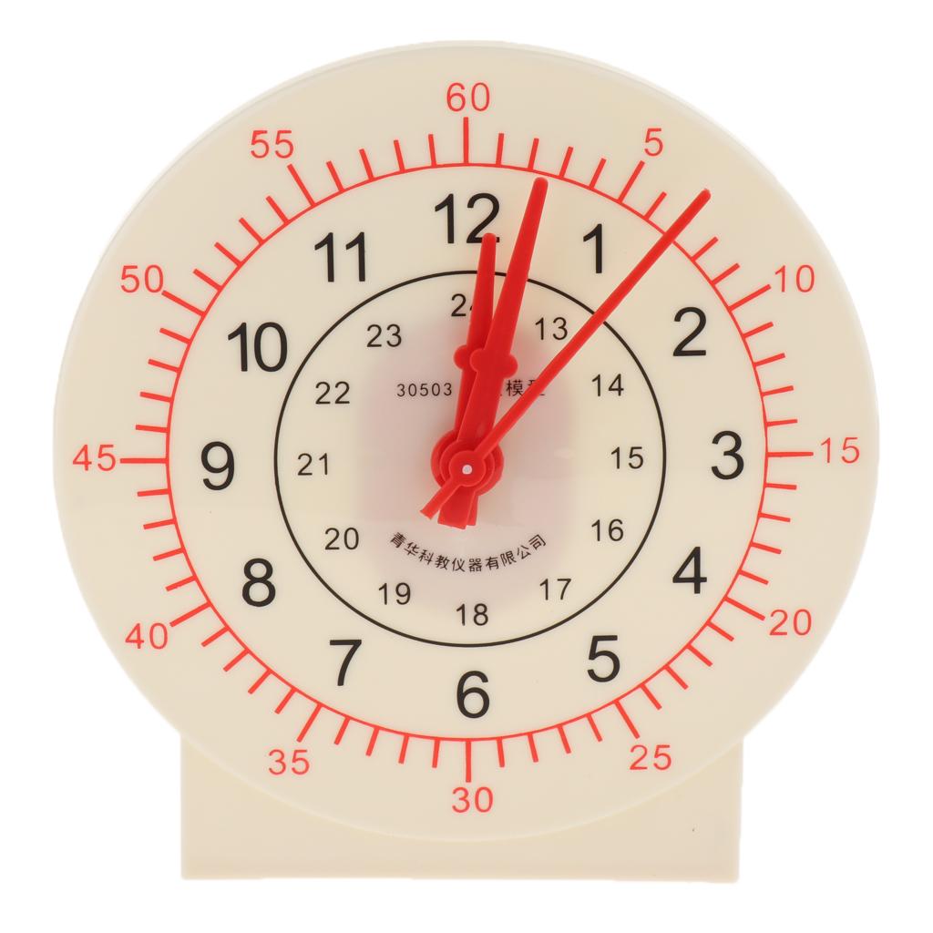 Educational Graduated Teaching Clock Demonstration Learning Time with Linkage Clock Hand for Baby Children