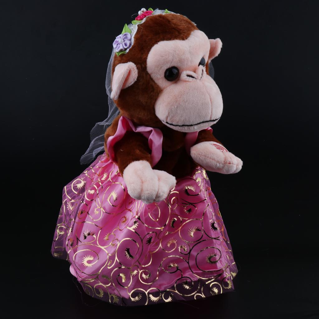 Children Electronic Monkey Toy Electric Plush Animal Singing Dancing For Kid