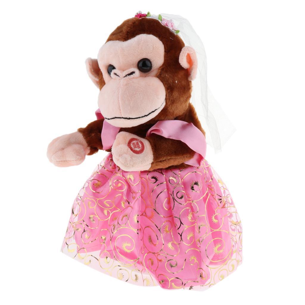 Children Electronic Monkey Toy Electric Plush Animal Singing Dancing For Kid