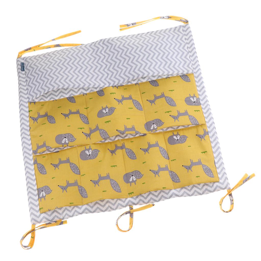 Baby Cot Bed Crib Nursery Hanging Storage Organizer Bag Fox