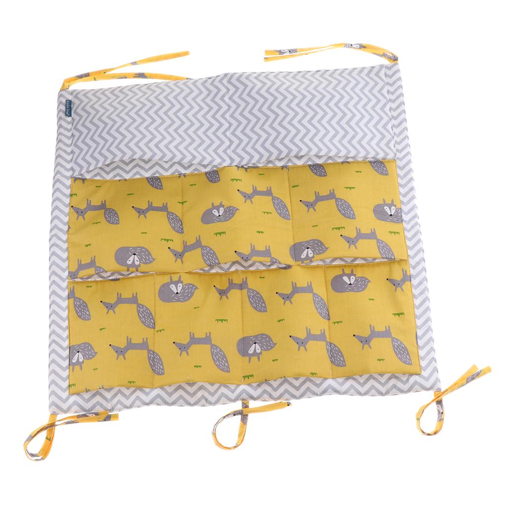 Baby Cot Bed Crib Nursery Hanging Storage Organizer Bag Fox