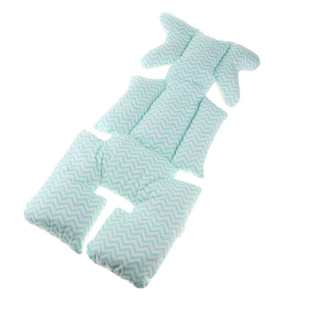 Baby Stroller Cushion Seat Cover Nappy Pad Cotton Mat Mattress Blue