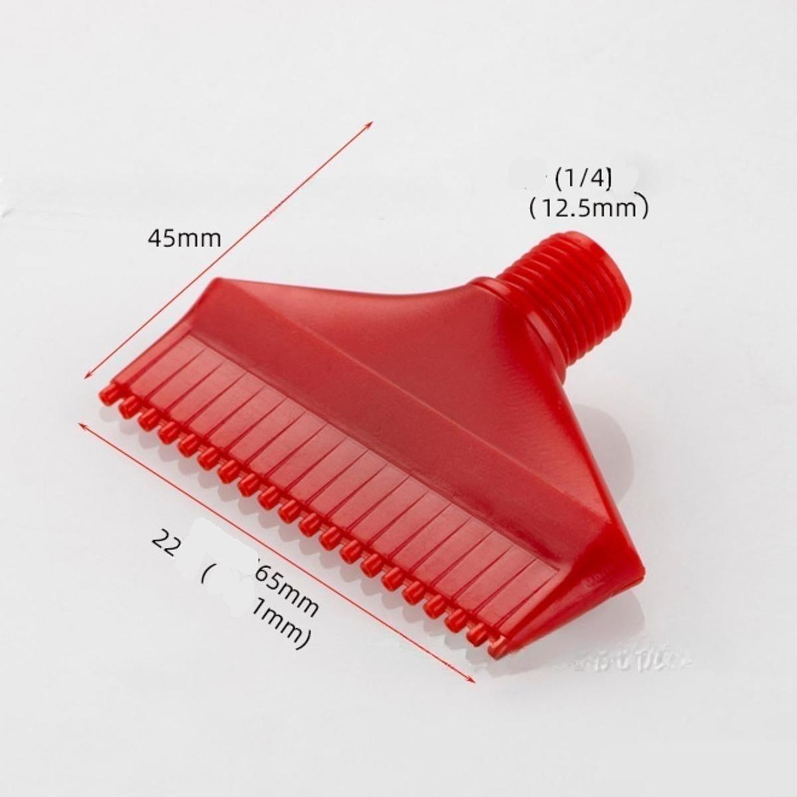 Air Blow Off Flat Nozzle 1/4BSP Male Thread Single Hole for Prevent Dust red