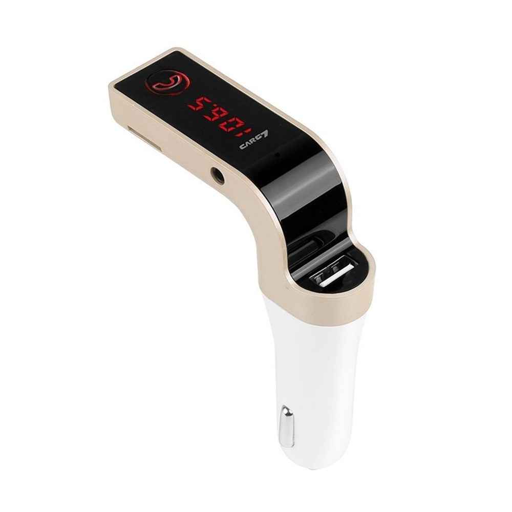 G7 Smart Car Bluetooth-compatible MP3 Player FM Transmitter USB Car Charger Hands-free Car Kit - Gold