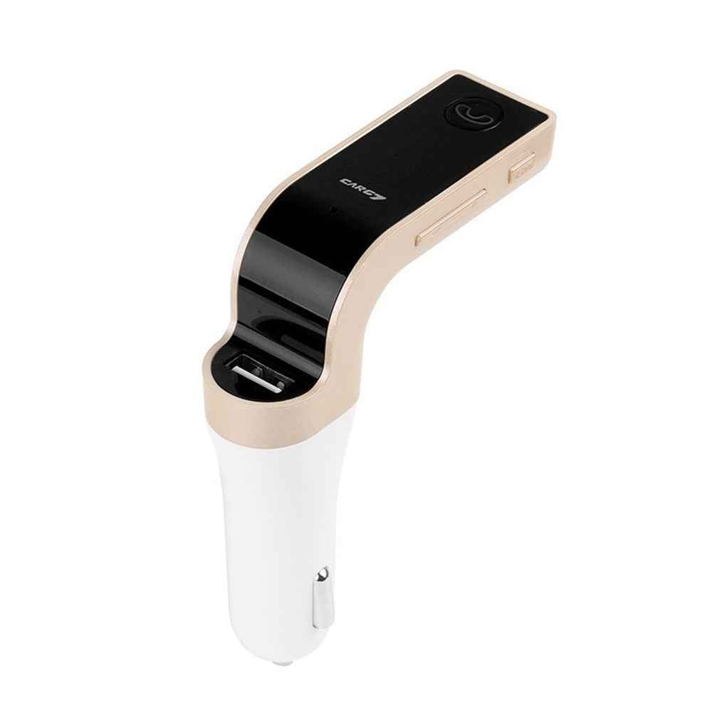 G7 Smart Car Bluetooth-compatible MP3 Player FM Transmitter USB Car Charger Hands-free Car Kit - Gold